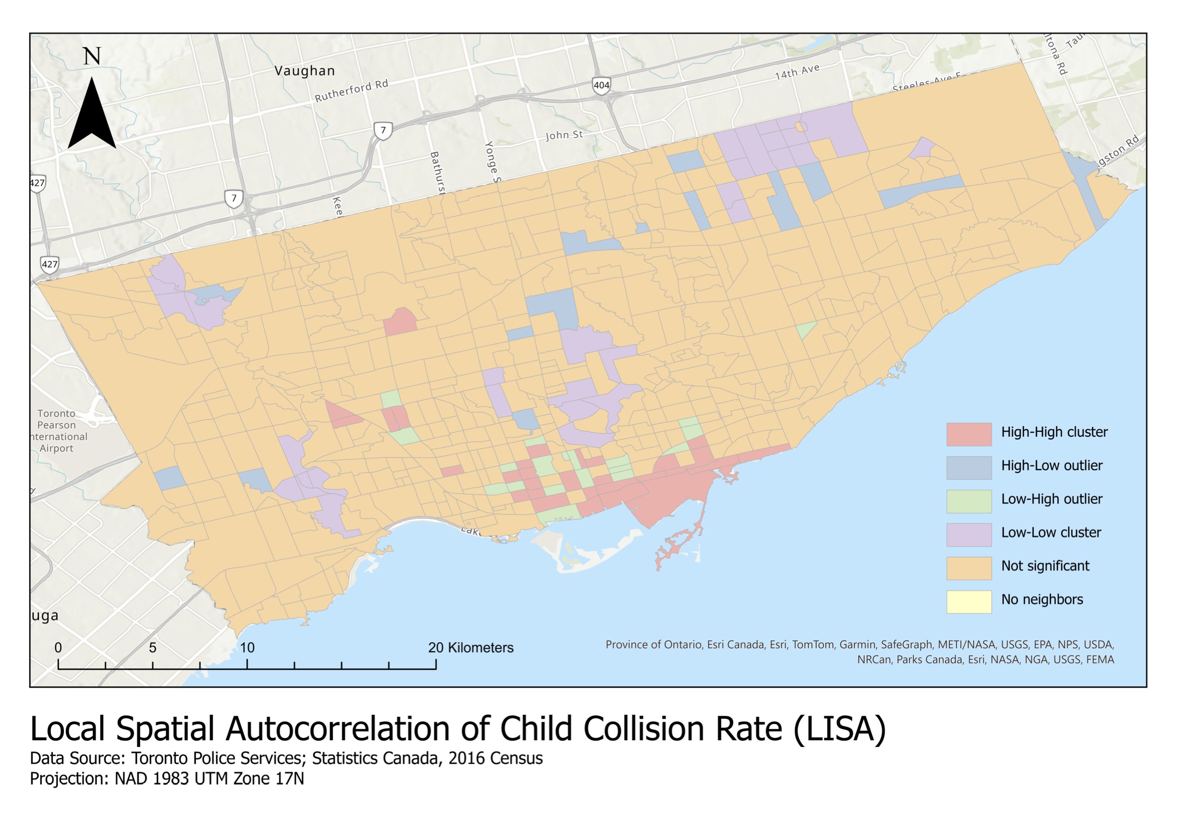 LISA child collision cluster map.